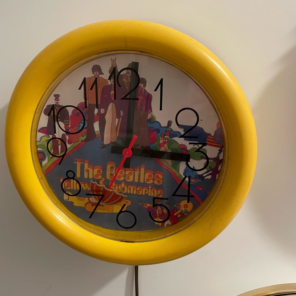 The Beatles Yellow Wall Clock
